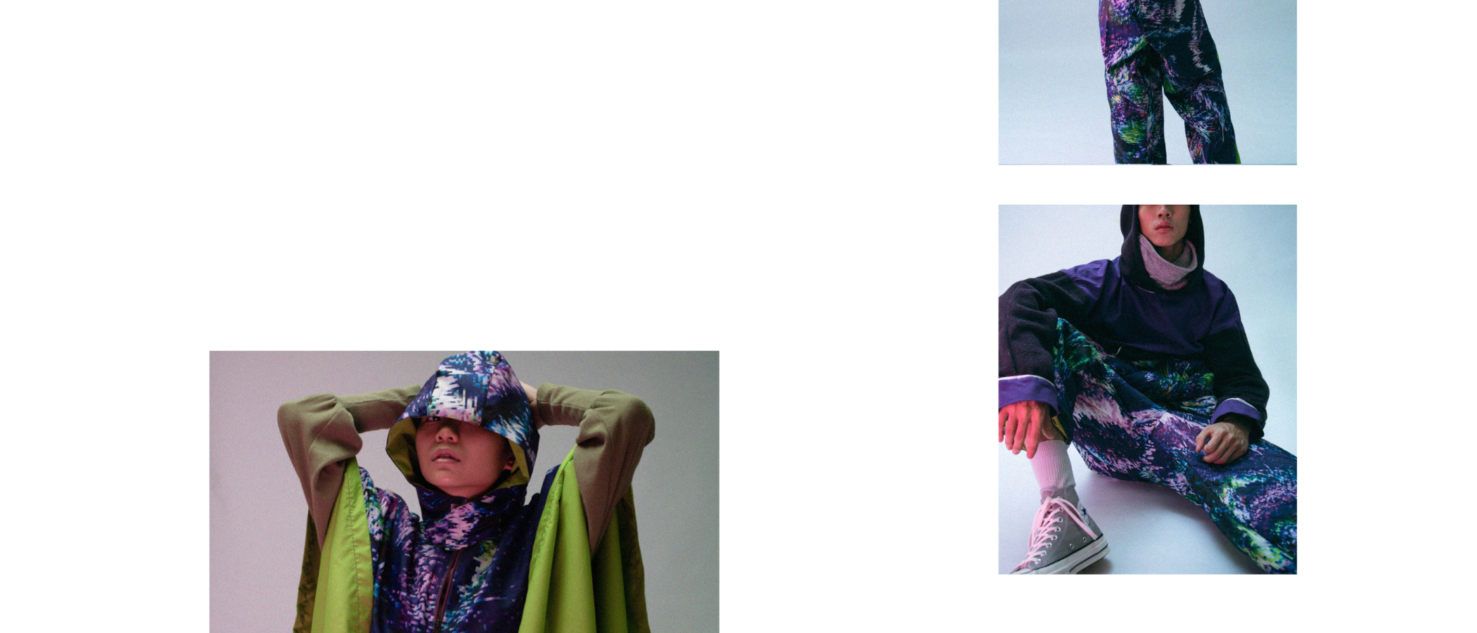 Another World — acid-green & violet styling, distorted figure