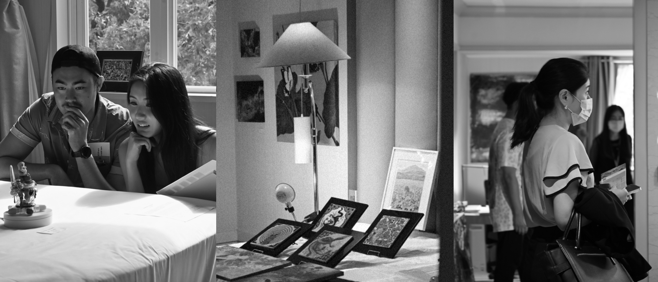 Infinity Japan — gallery / hotel-suite art installation, B/W