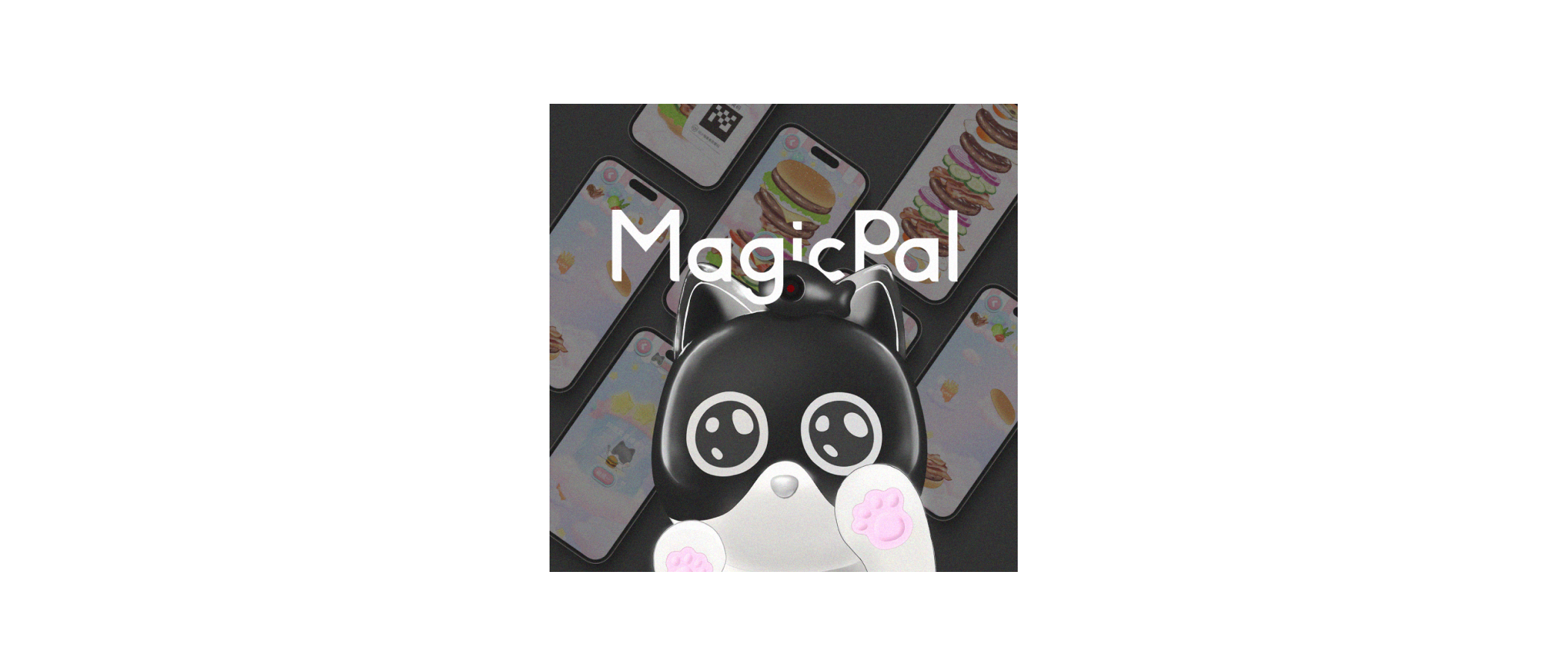 MagicPal — robotic cat toy held over phone screens